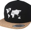Snapback-Bacpakr World Map Black/Cork Snapback -