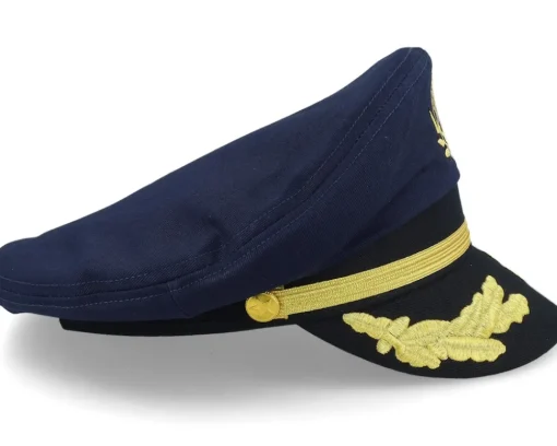 Clearance Village Hats Yacht Captain's Hat Navy Vega Cap - Blue, White