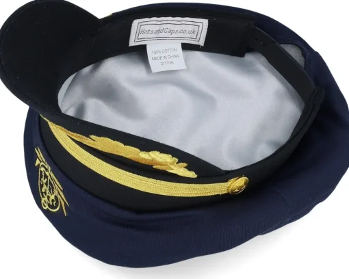 Clearance Village Hats Yacht Captain's Hat Navy Vega Cap - Blue, White