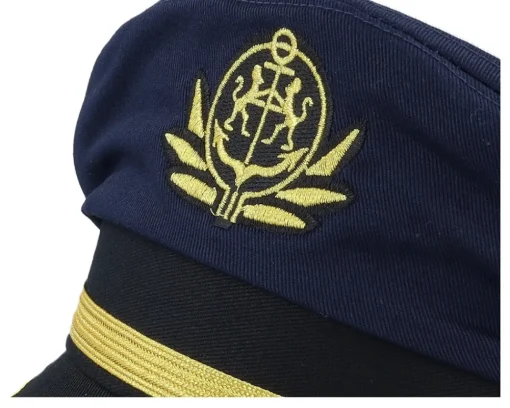 Clearance Village Hats Yacht Captain's Hat Navy Vega Cap - Blue, White