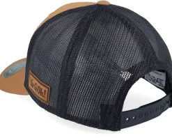 Trucker-Yu-Gi-Oh! Yami Yugi Engraved Caramel Trucker - Yu-Gi-Oh Brown
