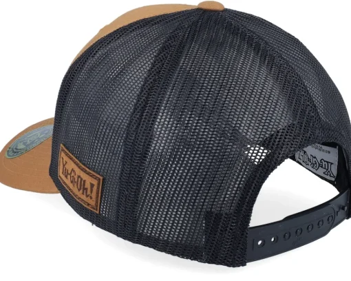 Trucker-Yu-Gi-Oh! Yami Yugi Engraved Caramel Trucker - Yu-Gi-Oh Brown