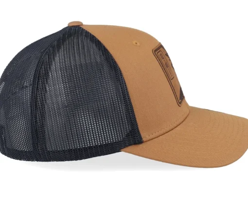 Trucker-Yu-Gi-Oh! Yami Yugi Engraved Caramel Trucker - Yu-Gi-Oh Brown