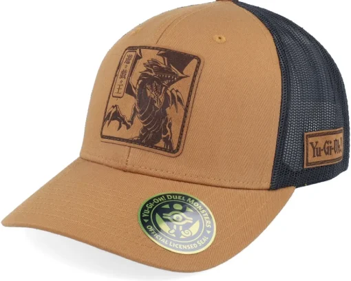Trucker-Yu-Gi-Oh! Yami Yugi Engraved Caramel Trucker - Yu-Gi-Oh Brown