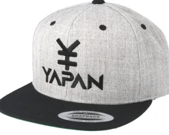 Sale Yapan Logo Heather Grey/Black Snapback -
