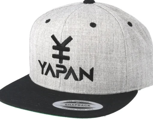 Sale Yapan Logo Heather Grey/Black Snapback -