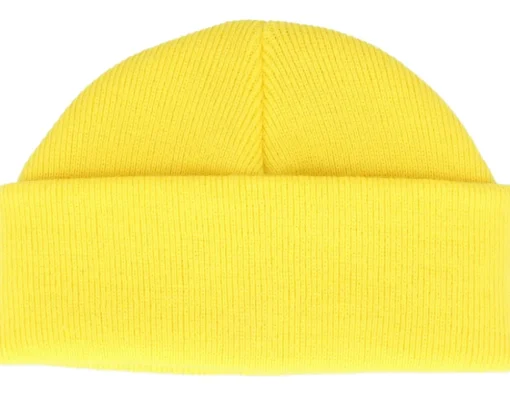 Short Beanies | Blank Beanies-Beechfield Yellow Short Blank Beanie -