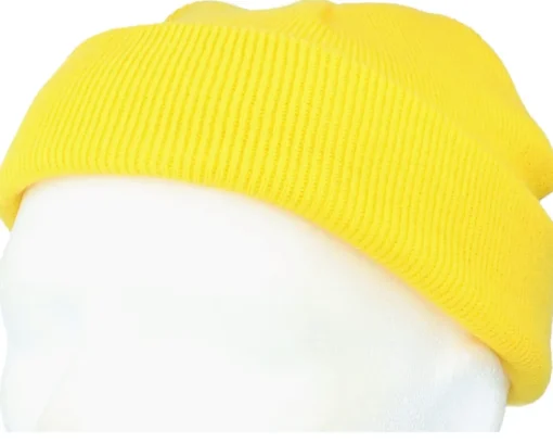 Short Beanies | Blank Beanies-Beechfield Yellow Short Blank Beanie -
